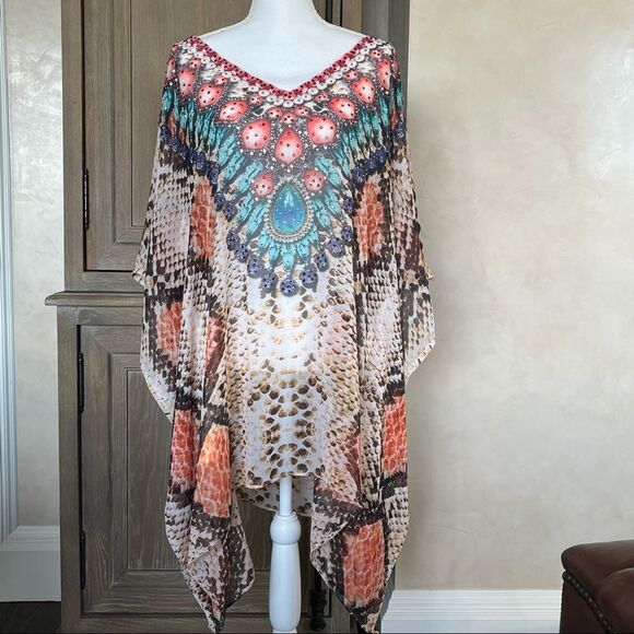 Ranee’s Designer Kaftan size XL NWOT swimwear coverup - Picture 12 of 15